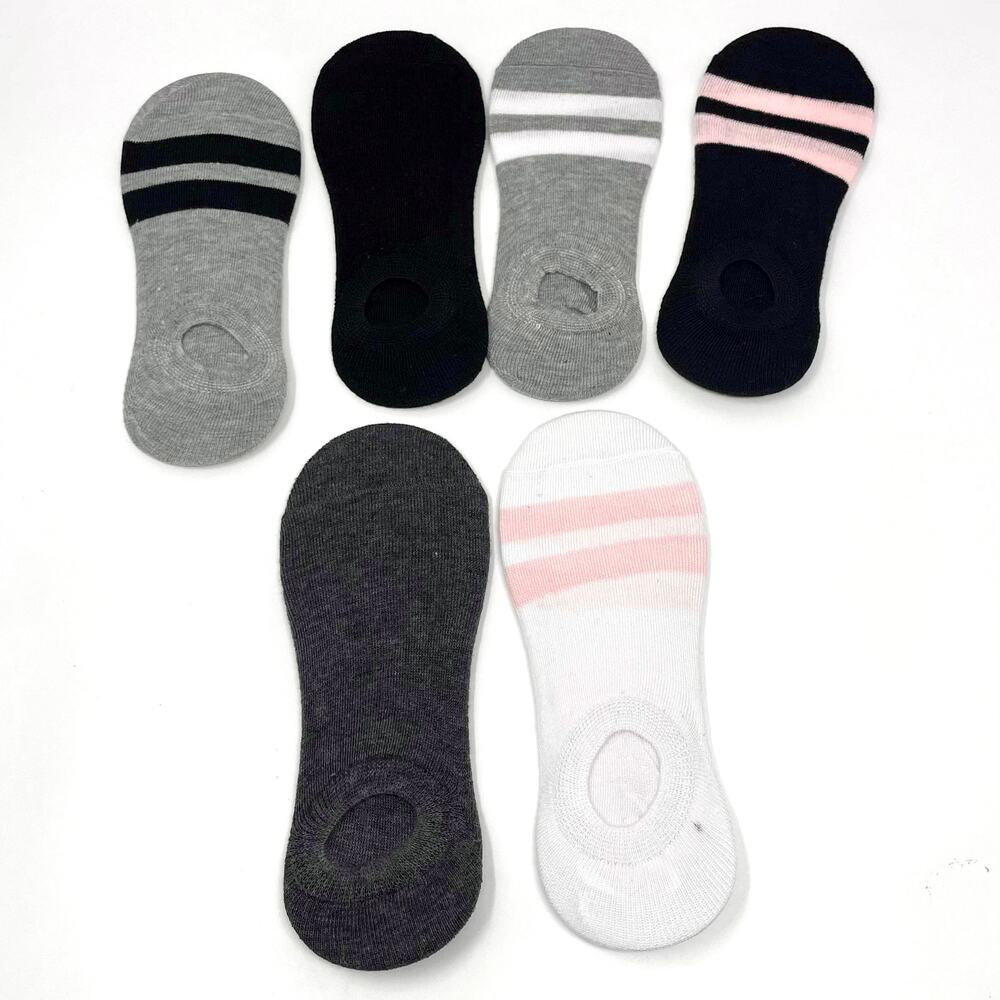 Unbranded Multicolor Striped No Show Socks
